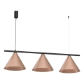 Lámpara colgante con cable CAPITAL 3xGX53/15W/230V oro rosa