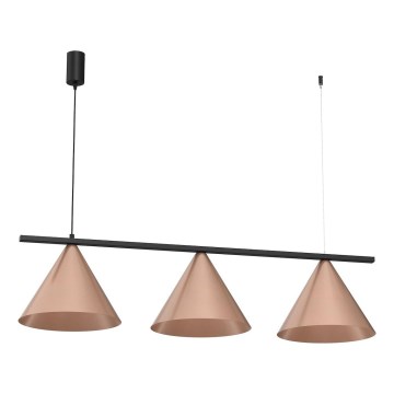 Lámpara colgante con cable CAPITAL 3xGX53/15W/230V oro rosa