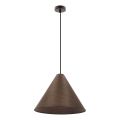 Lámpara colgante con cable CONO 1xE27/40W/230V, chapado en caoba