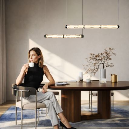Lámpara colgante con cable CORTE LED/18W/230V negra