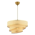 Lámpara colgante con cable COUPER 1xE27/60W/230V beige/dorado
