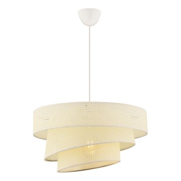 Lámpara colgante con cable COUPER 1xE27/60W/230V blanca