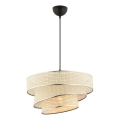 Lámpara colgante con cable COUPER 1xE27/60W/230V crema/cromo brillante