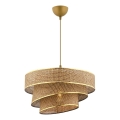 Lámpara colgante con cable COUPER 1xE27/60W/230V marrón/dorado