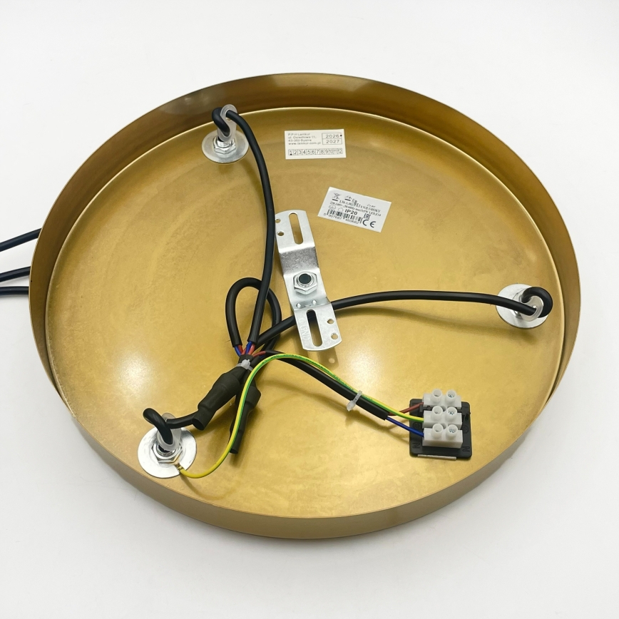 Lámpara colgante con cable CRISTAL 3xE14/15W/230V latón/negro ahumado