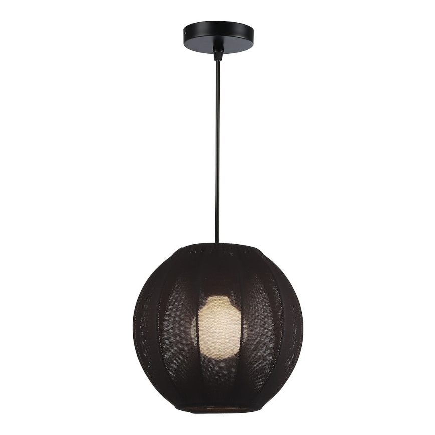 Lámpara colgante con cable DANA 1xE27/15W/230V Ø 25 cm, negra