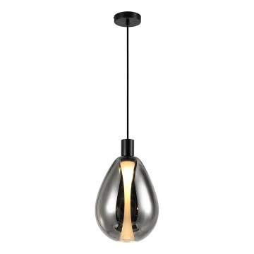 Lámpara colgante con cable DENSO 1xG9/5W/230V Ø 20 cm, cromo negro