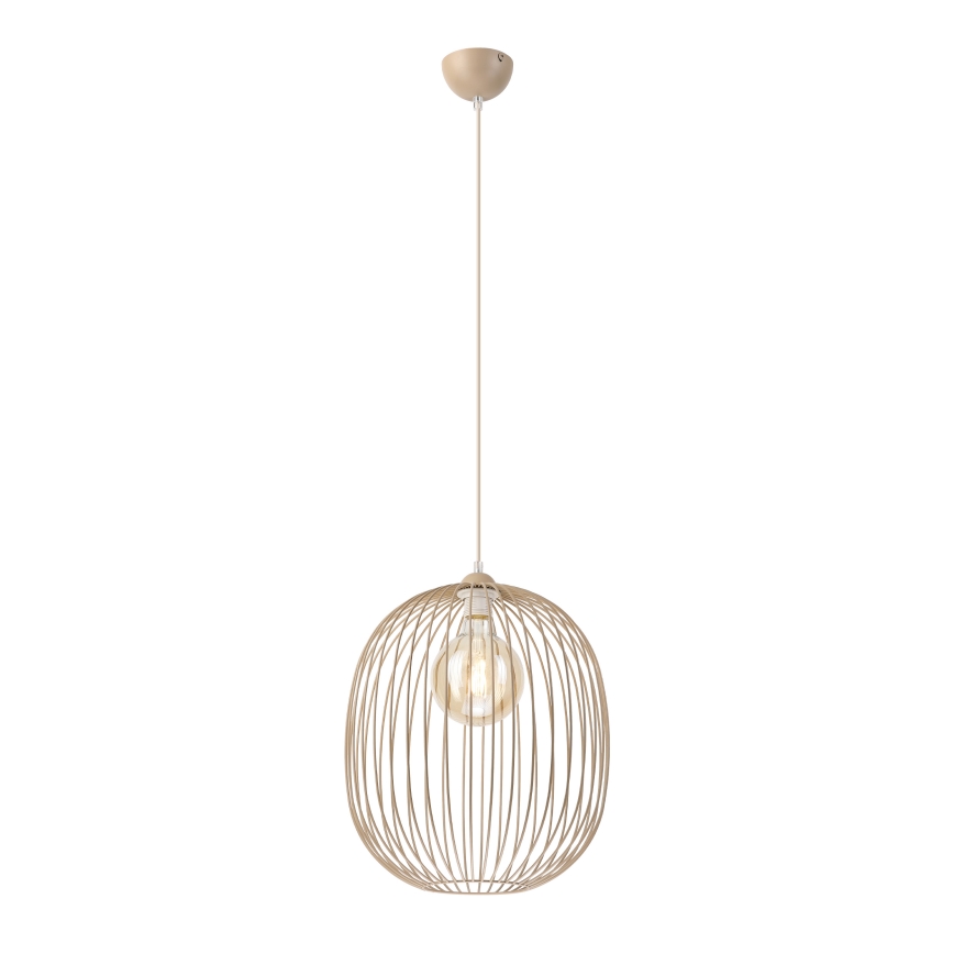 Lámpara colgante con cable DESTELLO 1xE27/15W/230V diámetro 33 cm beige