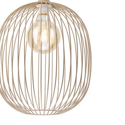 Lámpara colgante con cable DESTELLO 1xE27/15W/230V diámetro 33 cm beige