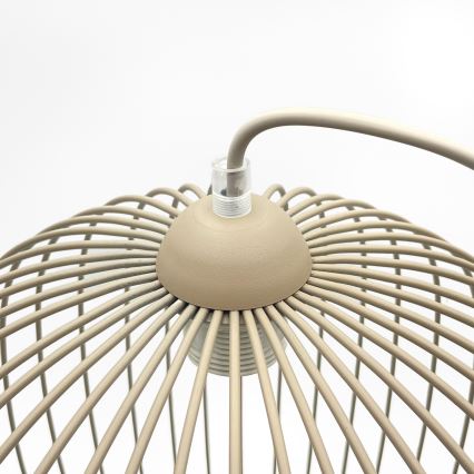 Lámpara colgante con cable DESTELLO 1xE27/15W/230V diámetro 33 cm beige