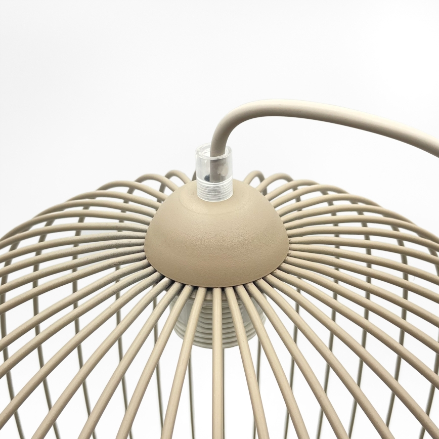 Lámpara colgante con cable DESTELLO 1xE27/15W/230V diámetro 33 cm beige