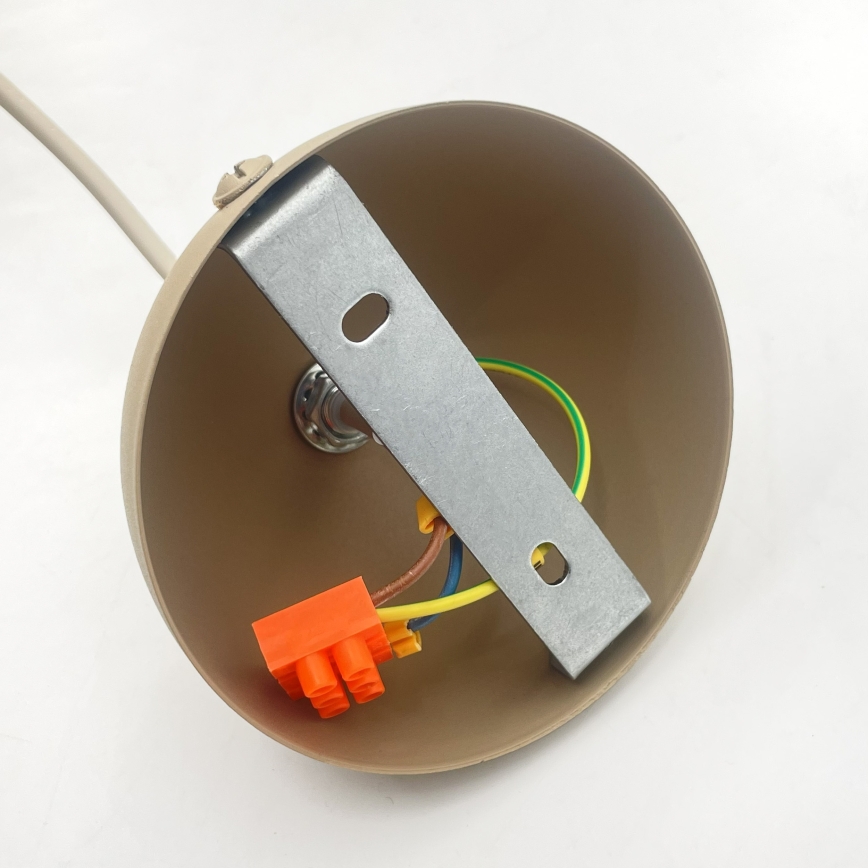 Lámpara colgante con cable DESTELLO 1xE27/15W/230V diámetro 33 cm beige