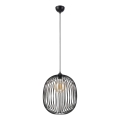 Lámpara colgante con cable DESTELLO 1xE27/15W/230V Ø 32 cm negra