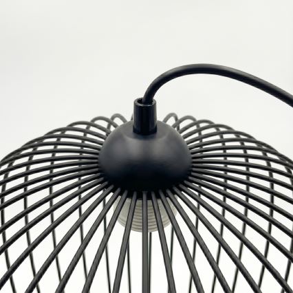 Lámpara colgante con cable DESTELLO 1xE27/15W/230V Ø 33 cm negra