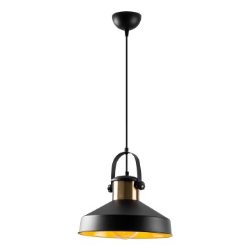 Lámpara colgante con cable DODO 1xE27/40W/230V negra/bronce