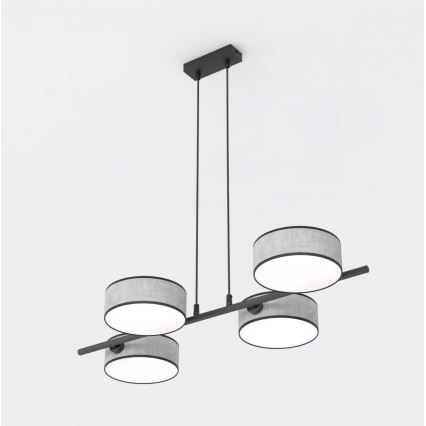 Lámpara colgante con cable DRUMZ 4xE14/10W/230V gris