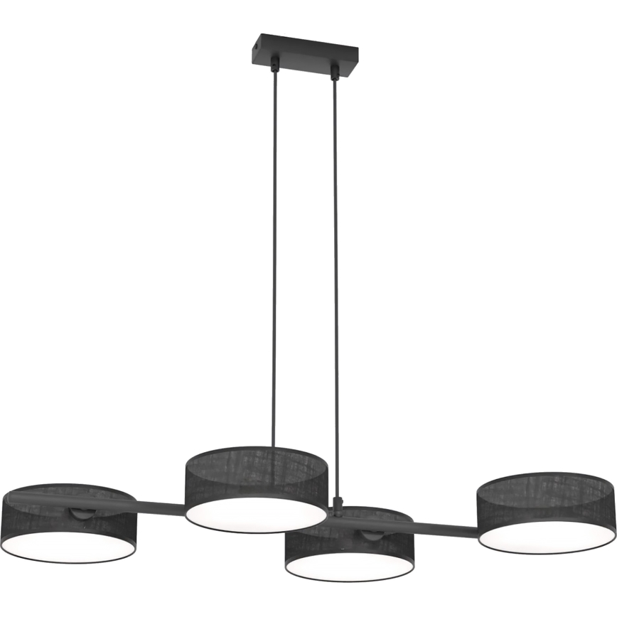 Lámpara colgante con cable DRUMZ 4xE14/10W/230V negra