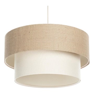 Lámpara colgante con cable DUO 1xE27/60W/230V Ø 40 cm beige/crema