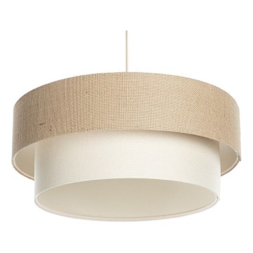 Lámpara colgante con cable DUO 1xE27/60W/230V Ø 50 cm beige/crema