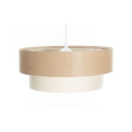 Lámpara colgante con cable DUO 1xE27/60W/230V Ø 50 cm beige/crema