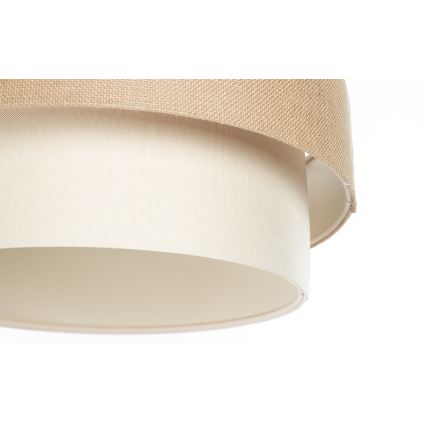 Lámpara colgante con cable DUO 1xE27/60W/230V Ø 50 cm beige/crema
