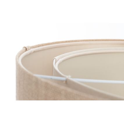 Lámpara colgante con cable DUO 1xE27/60W/230V Ø 50 cm beige/crema