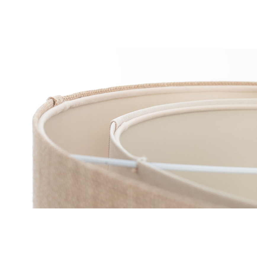 Lámpara colgante con cable DUO 1xE27/60W/230V Ø 50 cm beige/crema