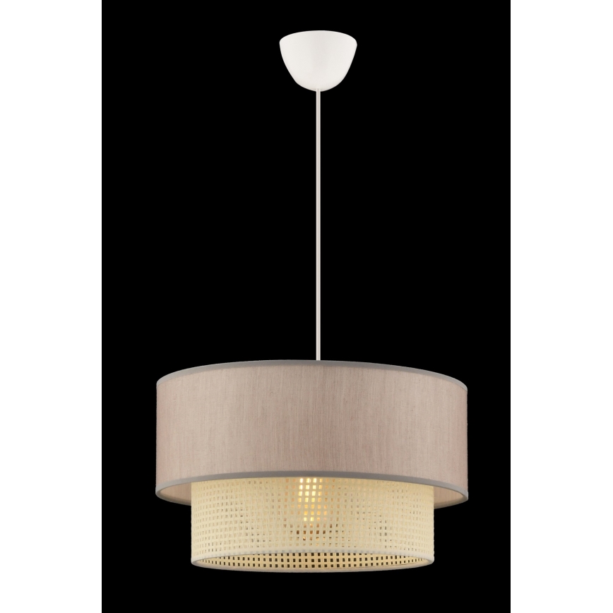 Lámpara colgante con cable ECHO 1xE27/60W/230V beige/crema