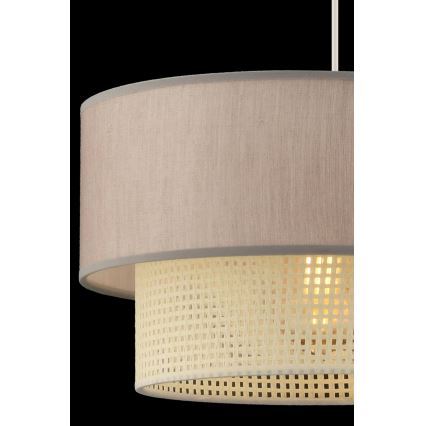 Lámpara colgante con cable ECHO 1xE27/60W/230V beige/crema