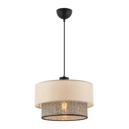 Lámpara colgante con cable ECHO 1xE27/60W/230V beige/gris