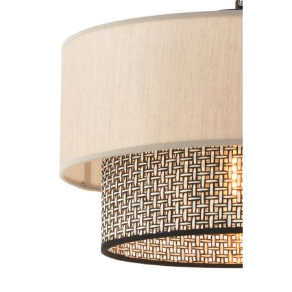 Lámpara colgante con cable ECHO 1xE27/60W/230V beige/gris