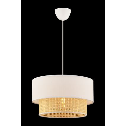 Lámpara colgante con cable ECHO 1xE27/60W/230V crema/beige
