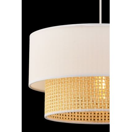 Lámpara colgante con cable ECHO 1xE27/60W/230V crema/beige