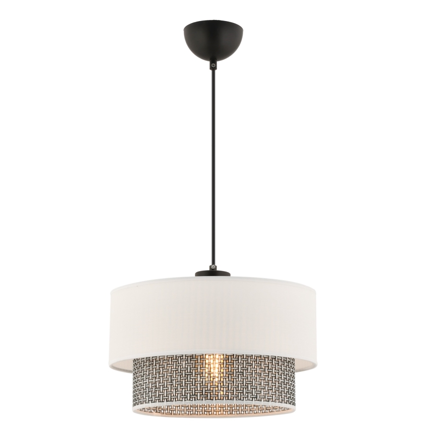 Lámpara colgante con cable ECHO 1xE27/60W/230V crema/gris
