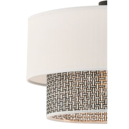 Lámpara colgante con cable ECHO 1xE27/60W/230V crema/gris