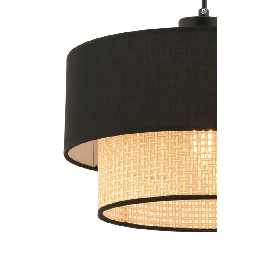 Lámpara colgante con cable ECHO 1xE27/60W/230V negro/beige