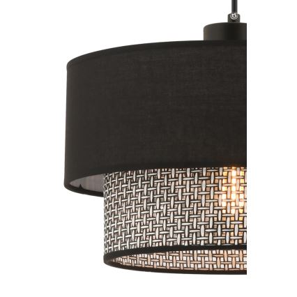 Lámpara colgante con cable ECHO 1xE27/60W/230V negro/gris