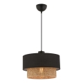 Lámpara colgante con cable ECHO 1xE27/60W/230V negro/marrón