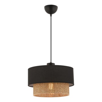 Lámpara colgante con cable ECHO 1xE27/60W/230V negro/marrón