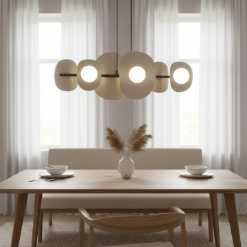 Lámpara colgante con cable ELEMENTI 6xG9/8W/230V beige