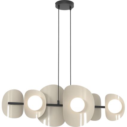 Lámpara colgante con cable ELEMENTI 6xG9/8W/230V beige