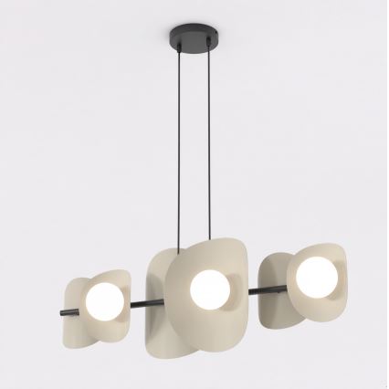 Lámpara colgante con cable ELEMENTI 6xG9/8W/230V beige