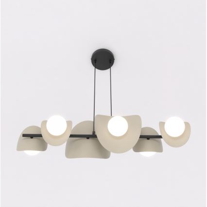 Lámpara colgante con cable ELEMENTI 6xG9/8W/230V beige