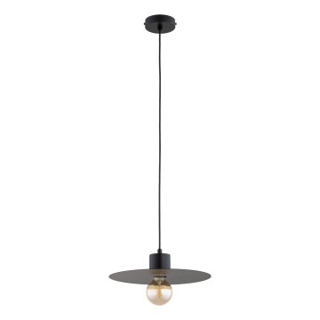 Lámpara colgante con cable EMELI 1xE27/15W/230V negra
