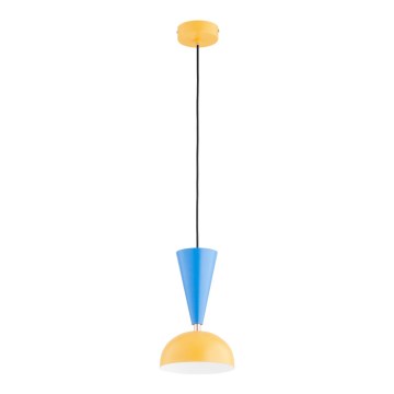 Lámpara colgante con cable ENTORI 1xE27/15W/230V amarillo/azul