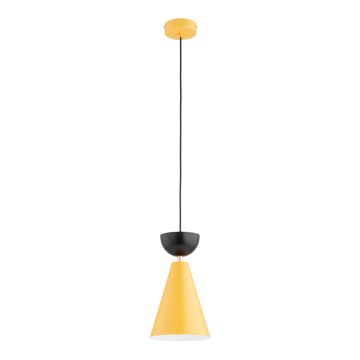 Lámpara colgante con cable ENTORI 1xE27/15W/230V amarillo/negro