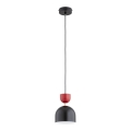 Lámpara colgante con cable ENTORI 1xE27/15W/230V negro/rojo