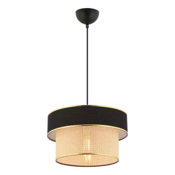 Lámpara colgante con cable ERO 1xE27/60W/230V negro/beige