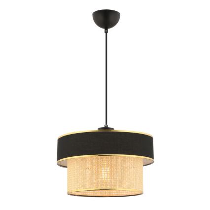 Lámpara colgante con cable ERO 1xE27/60W/230V negro/beige