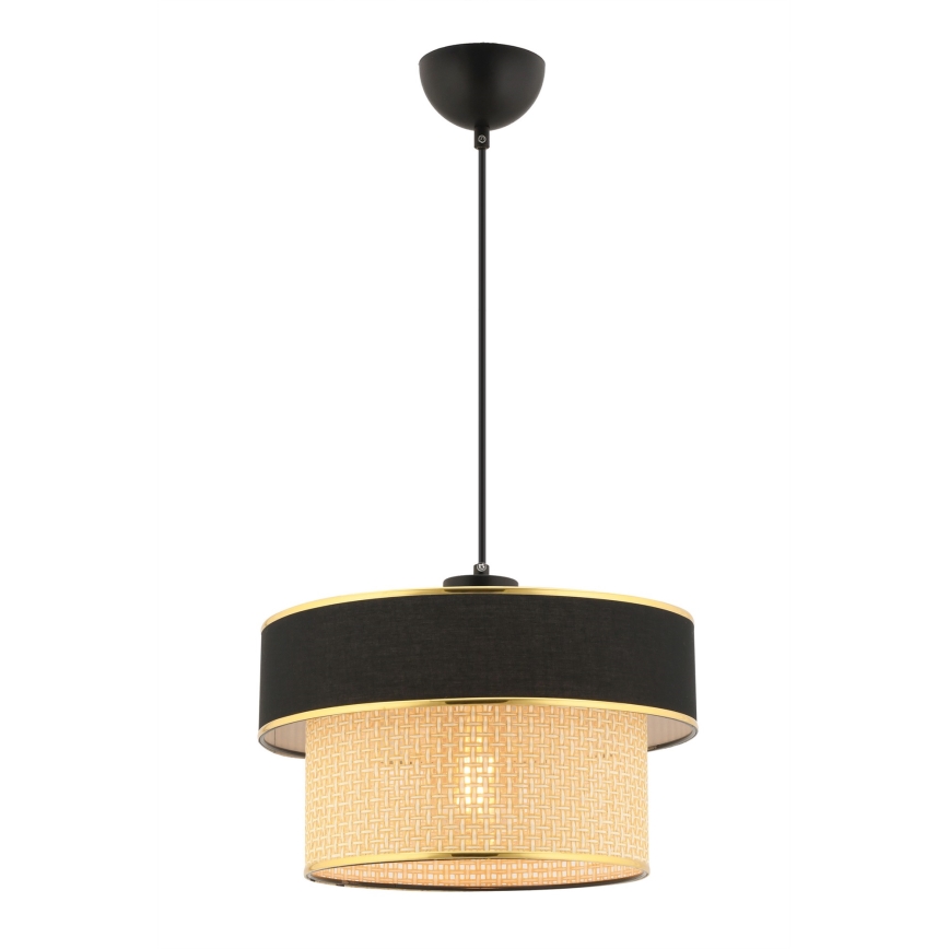 Lámpara colgante con cable ERO 1xE27/60W/230V negro/beige